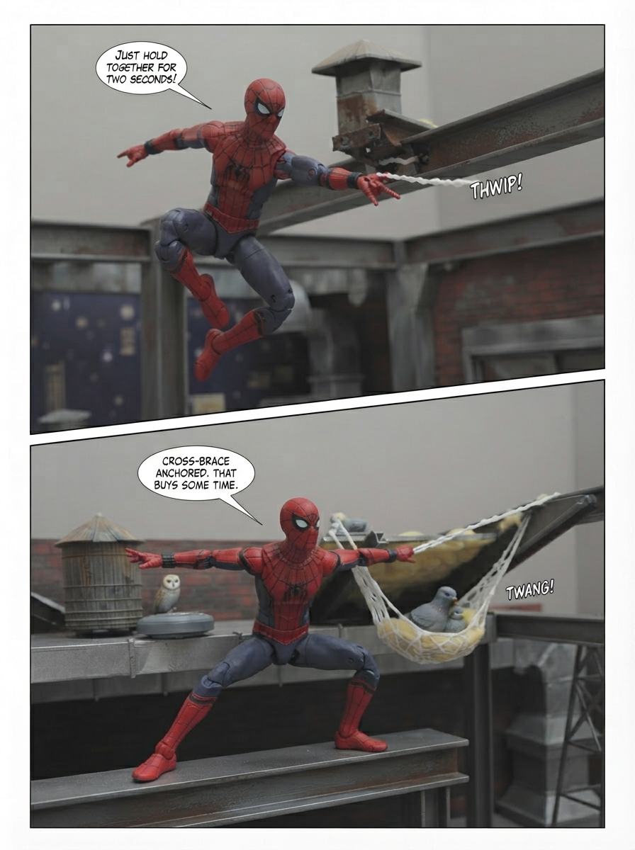 Spider-Man-  A Steady Foundation Overhead  - Comic Story  part 10 (page 2 of 4)