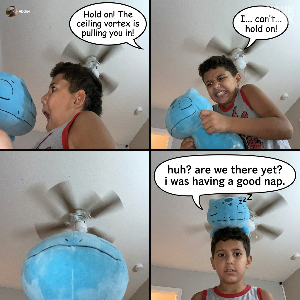 My plushie almost flew away